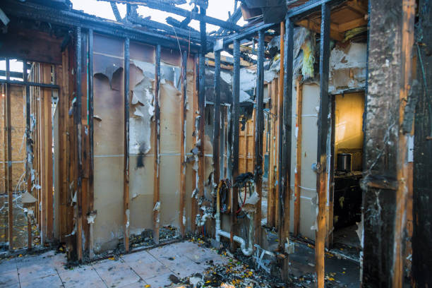 Professional Fire Damage Removal technician working in North Carolina, NC